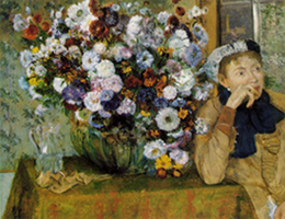 A Woman Seated Beside a Vase of Flowers (1865) Degas Beside Flowers