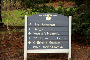 Sign at Washington Park
